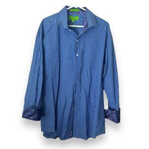 Bristol & Bull Blue Checkered Dress Shirt